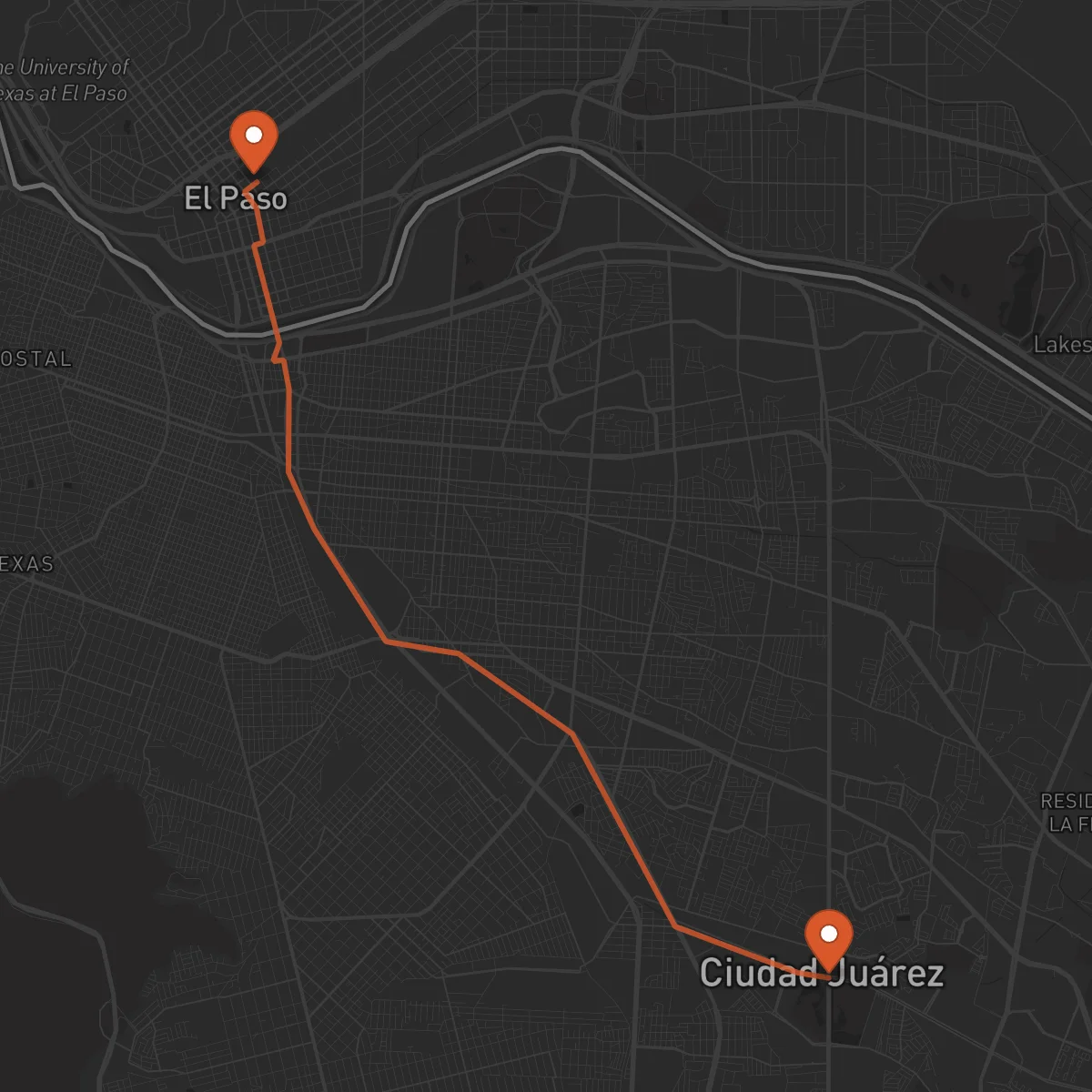 Ruta El Paso - Ciudad Juárez