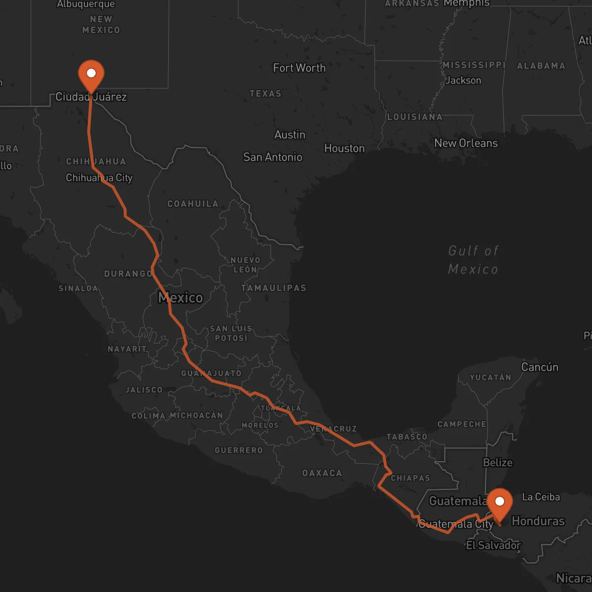 Ruta Ciudad Juárez - Gracias
