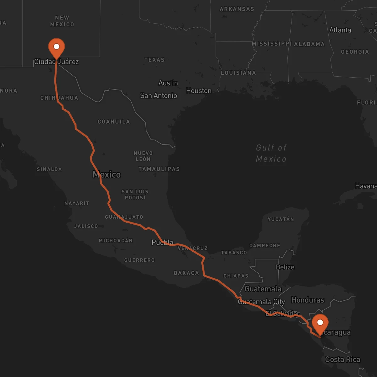 Ruta Granada - Ciudad Juárez
