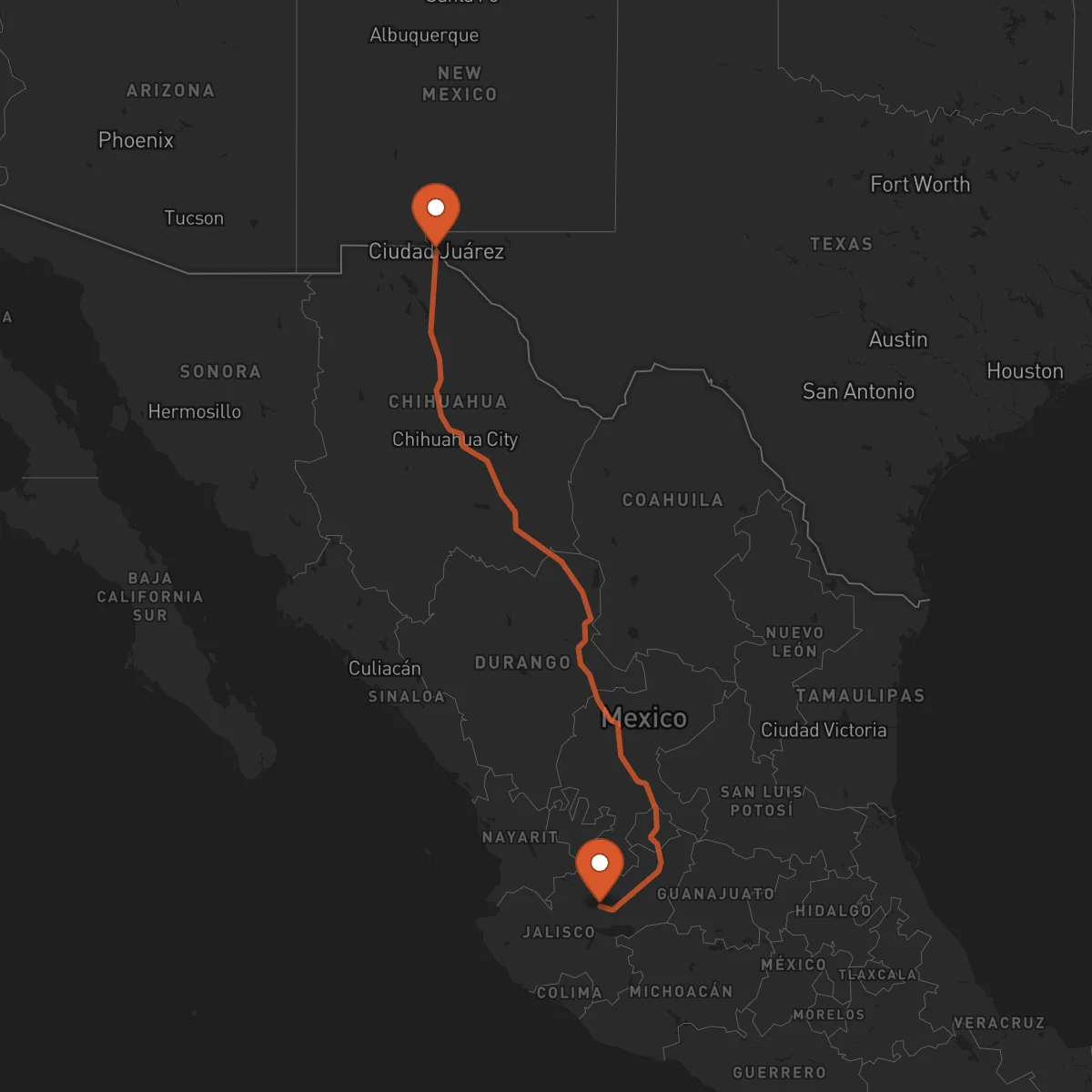 Ruta Guadalajara - Ciudad Juárez