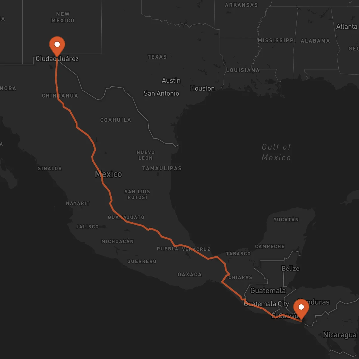 Ruta Ciudad Juárez - La Unión
