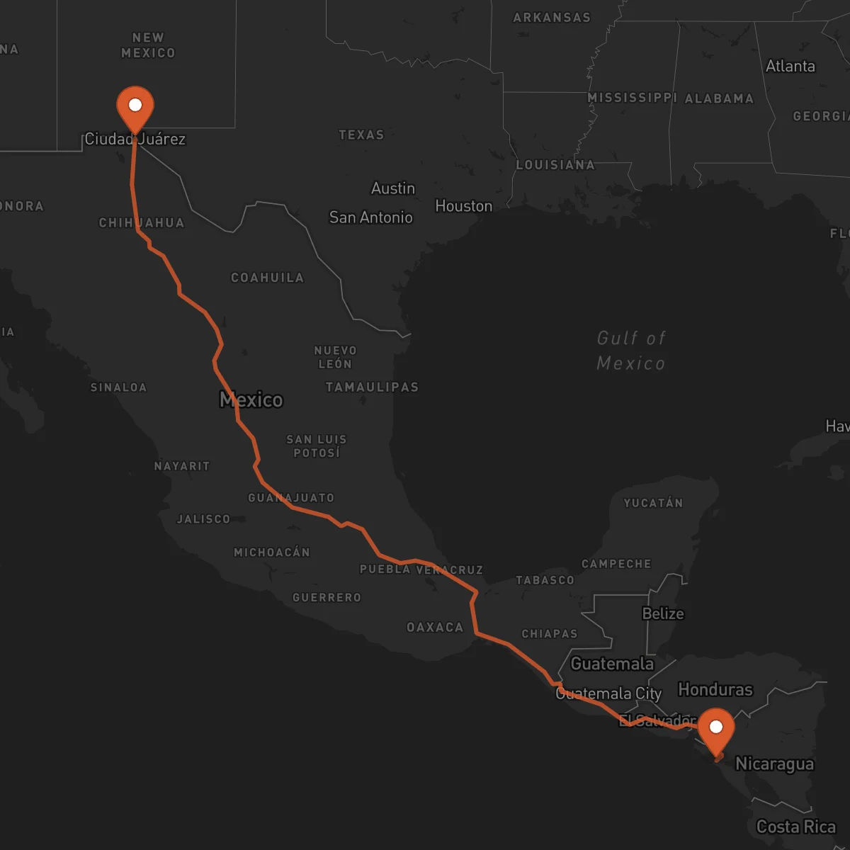 Ruta Ciudad Juárez - León