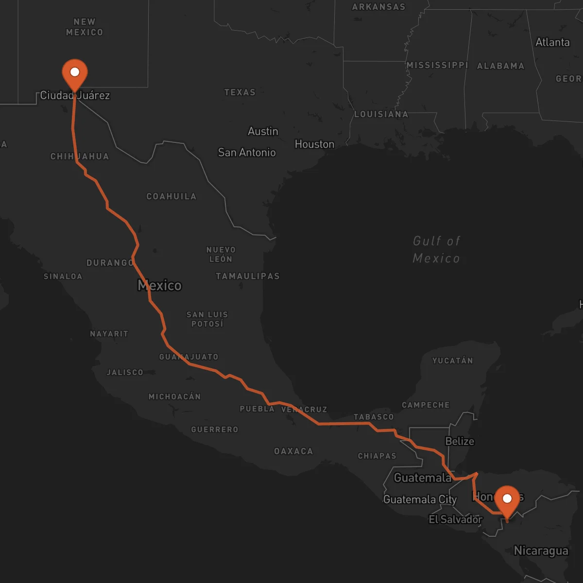 Ruta Ocotal - Ciudad Juárez