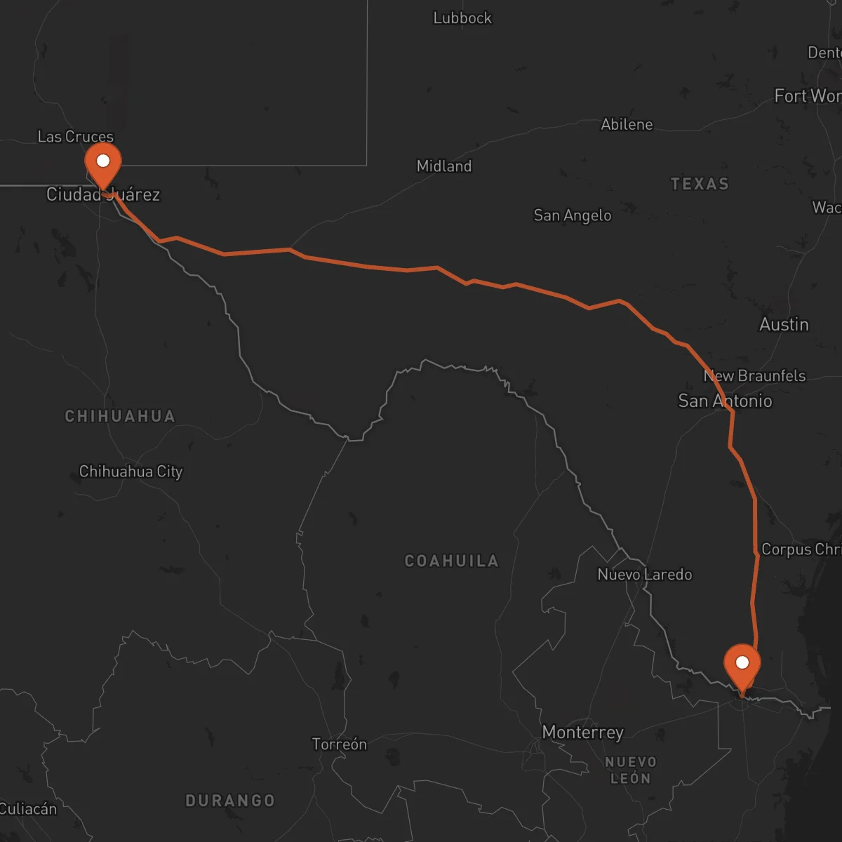 Ruta Ciudad Juárez - Reynosa