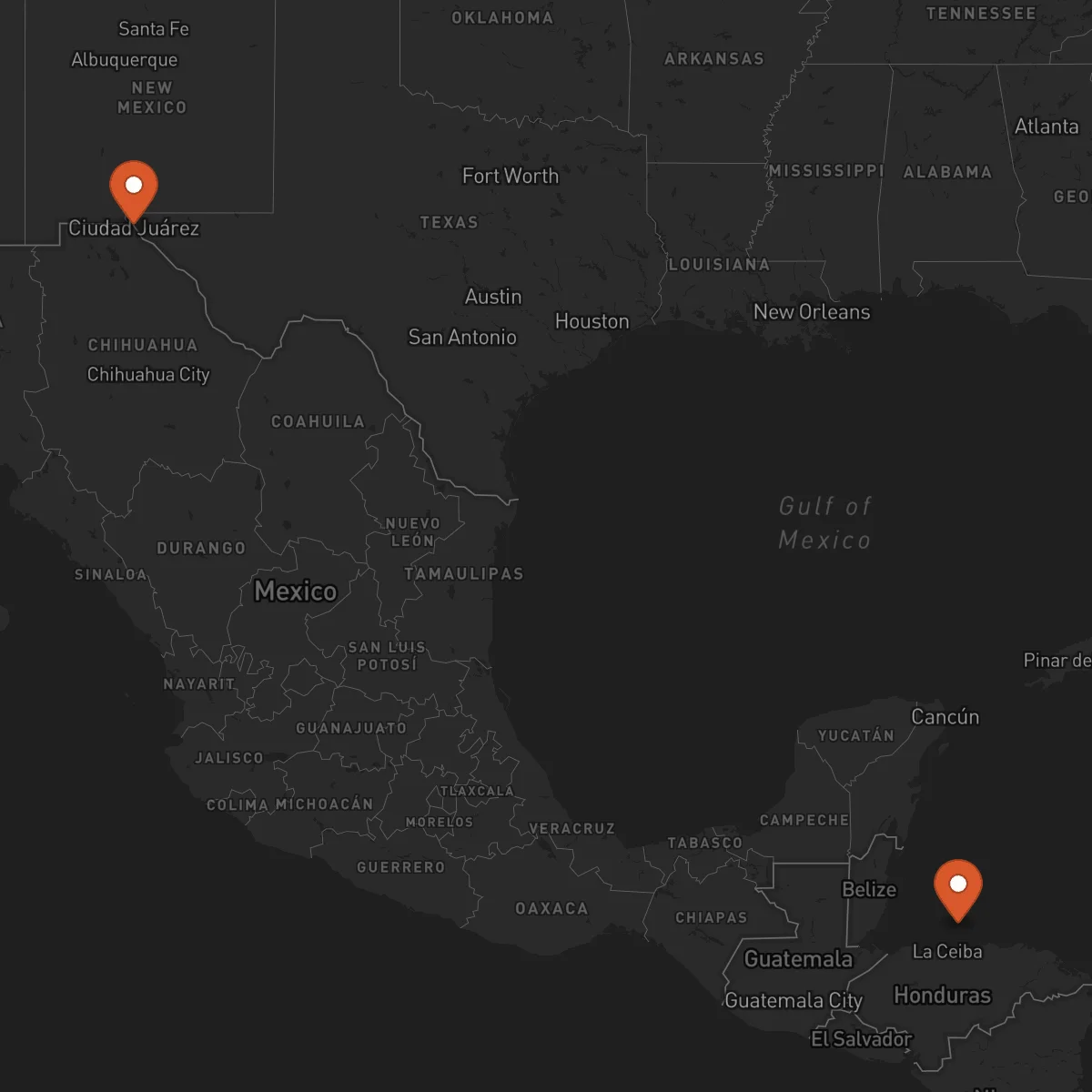 Ruta Ciudad Juárez - Roatán
