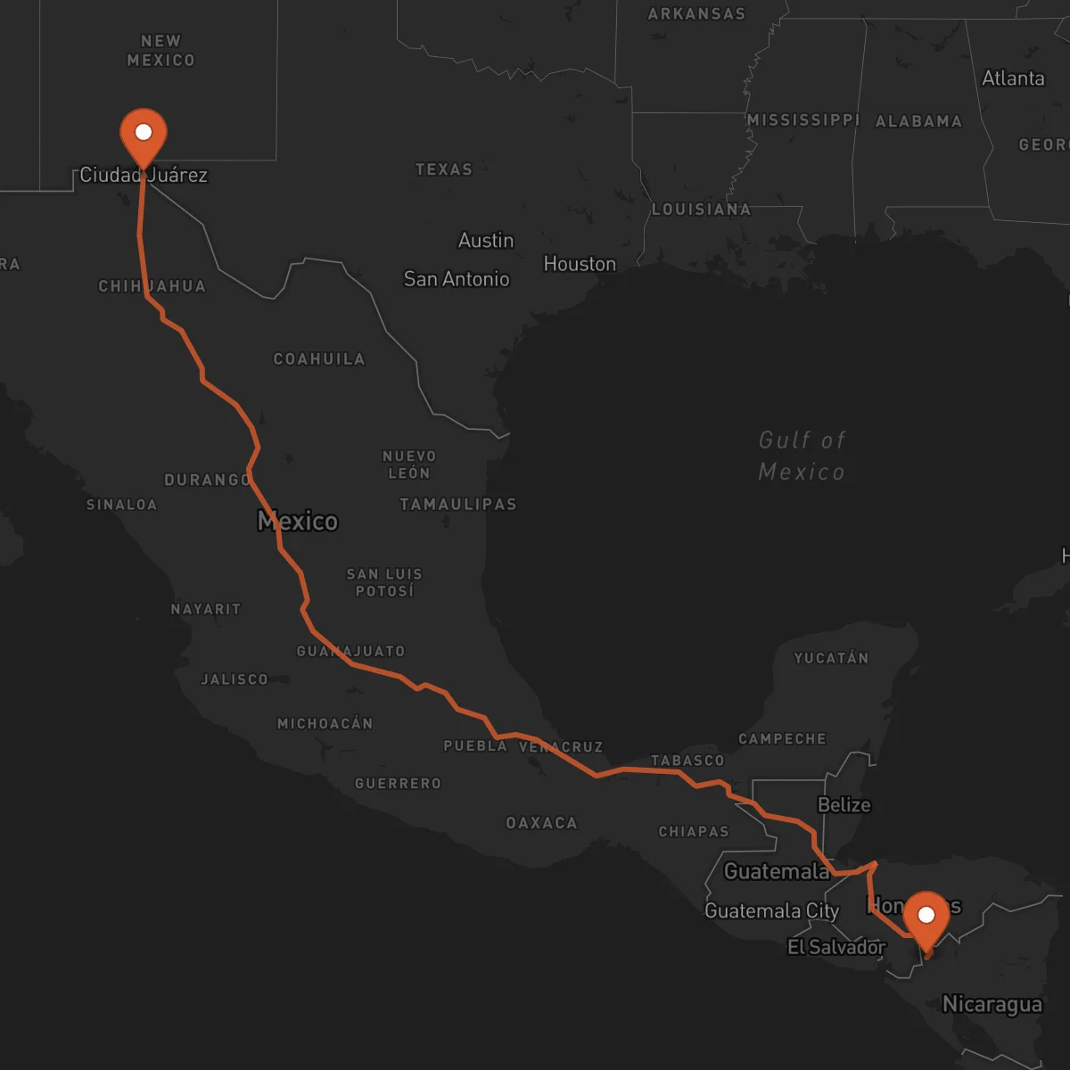 Ruta Somoto - Ciudad Juárez