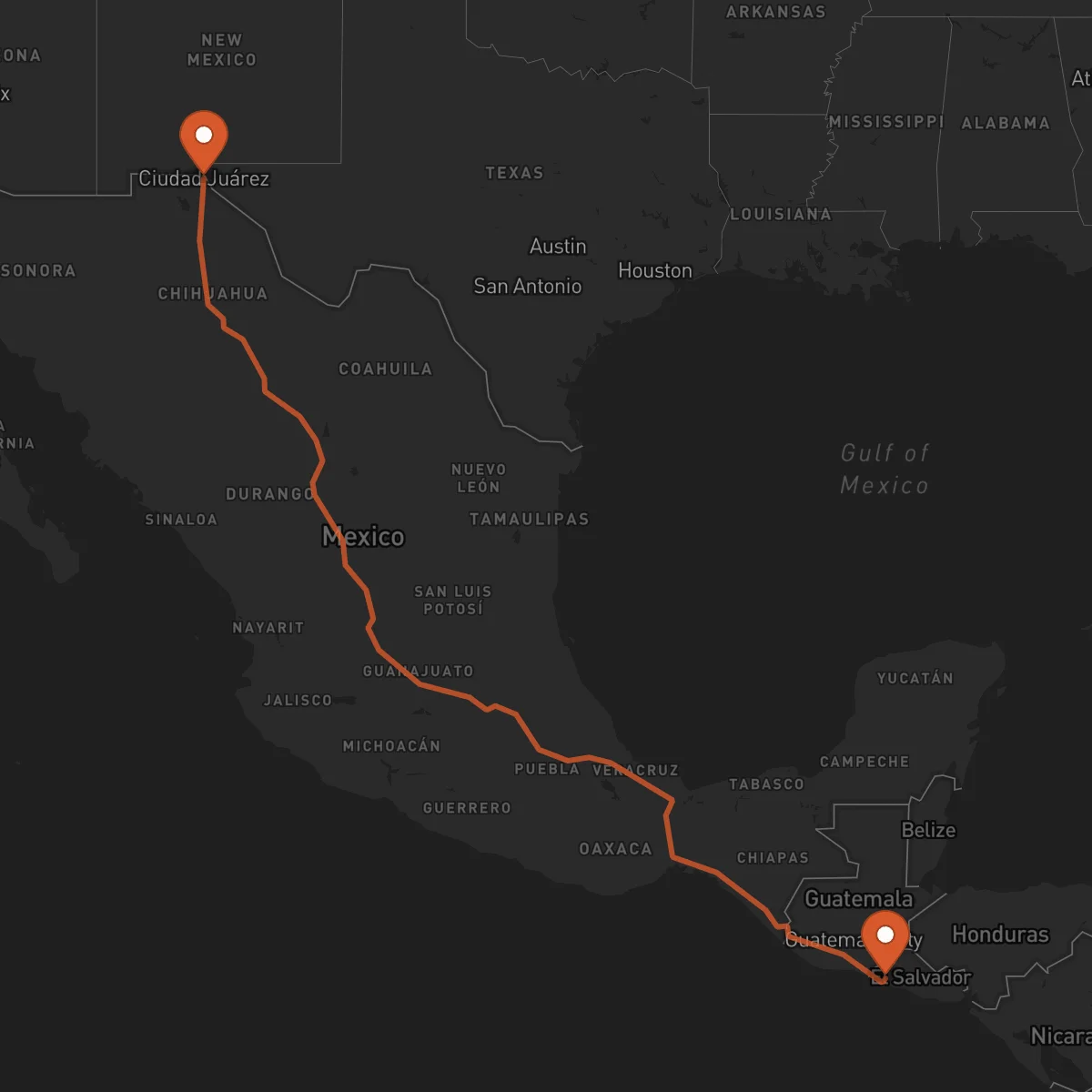 Ruta Ciudad Juárez - Sonsonate