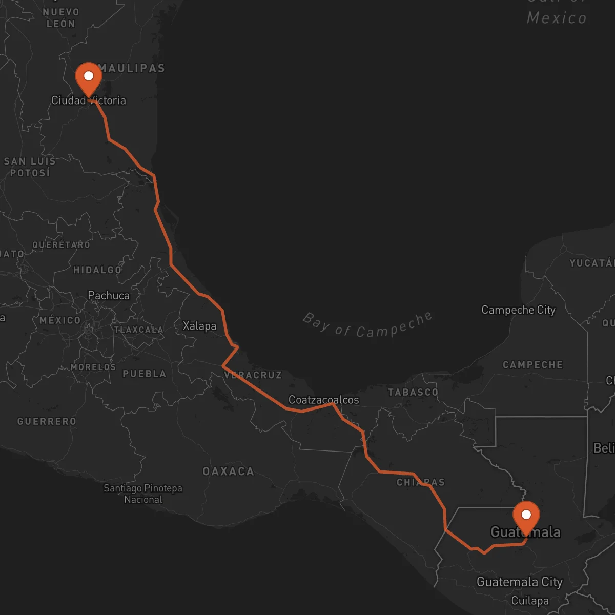 Ruta Cobán - Ciudad Victoria