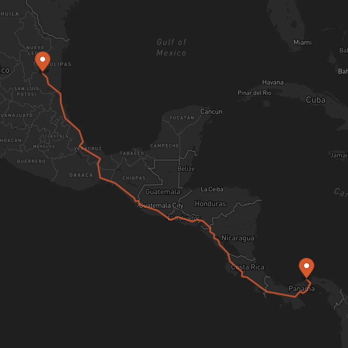 Ruta Ciudad Victoria - Colón