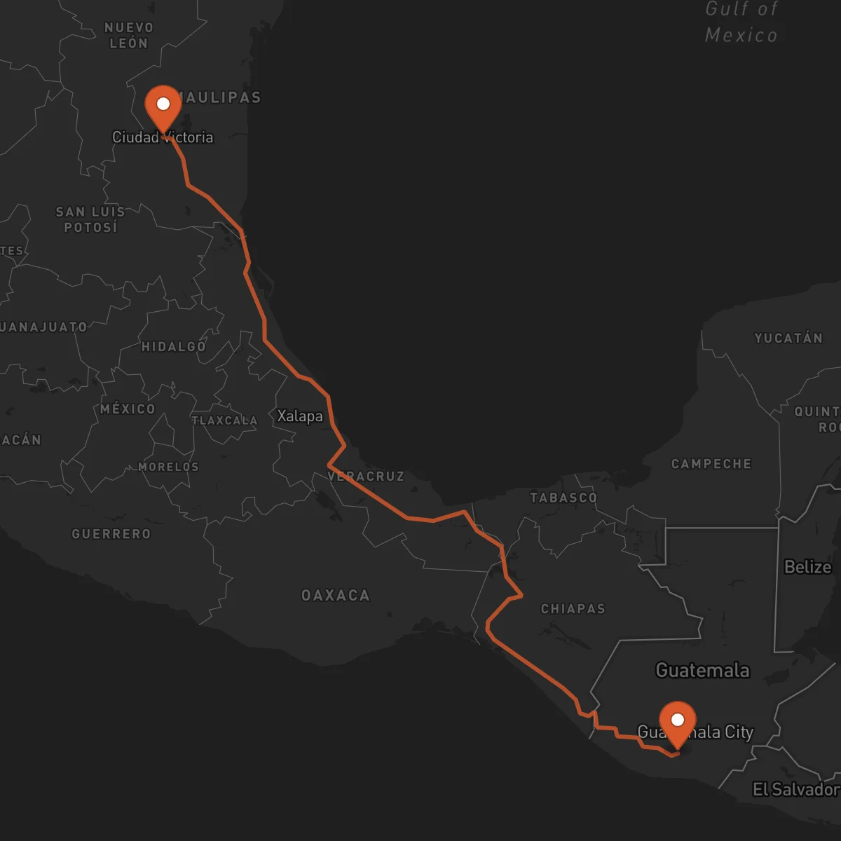 Ruta Ciudad Victoria - Escuintla