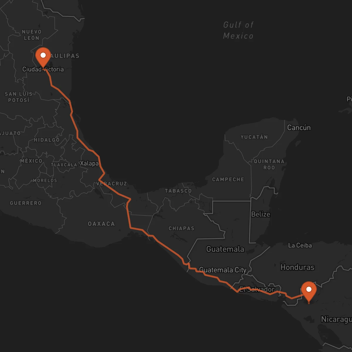 Ruta Ciudad Victoria - Estelí