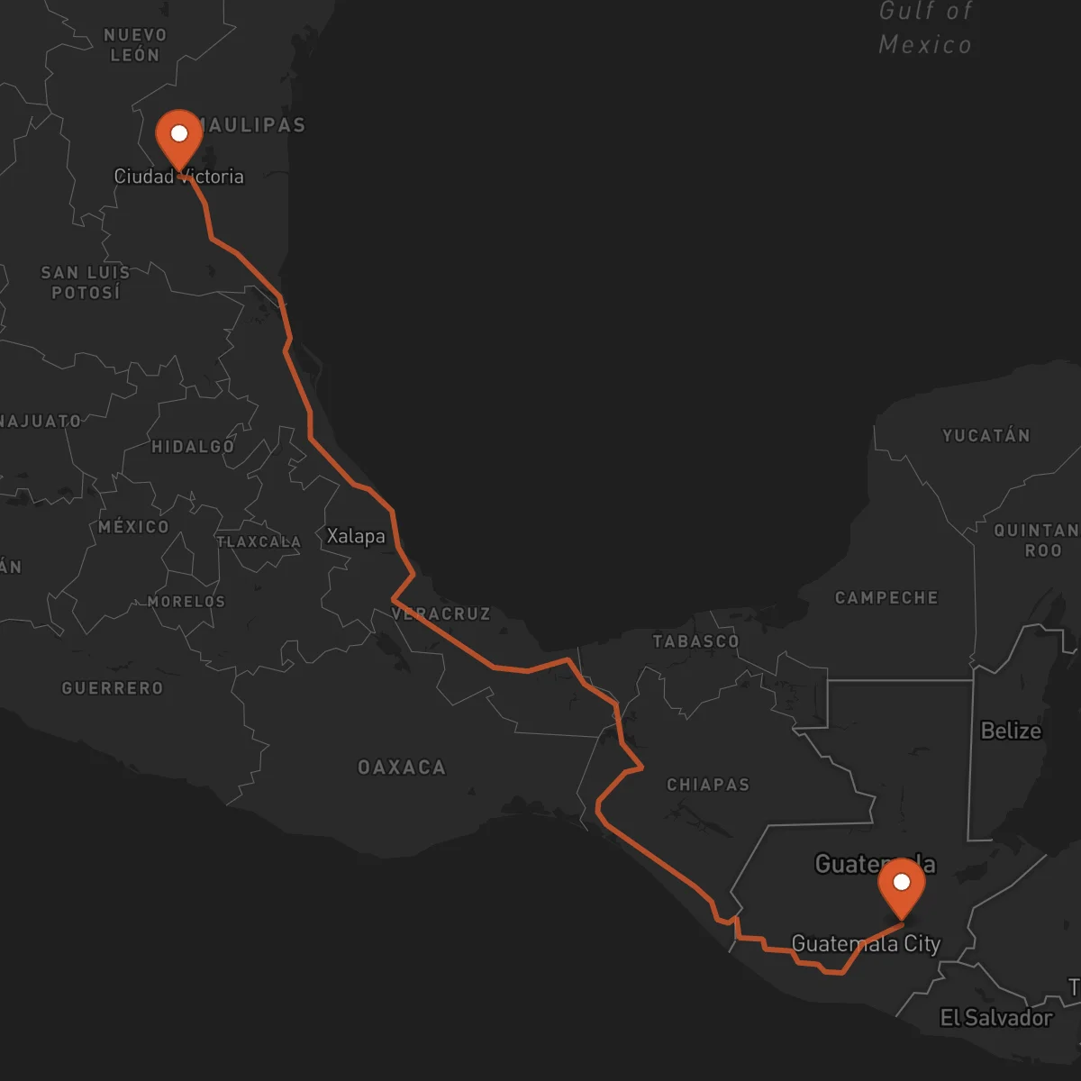 Ruta Guastatoya - Ciudad Victoria