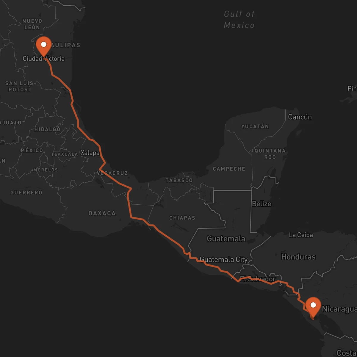 Ruta Jinotepe - Ciudad Victoria