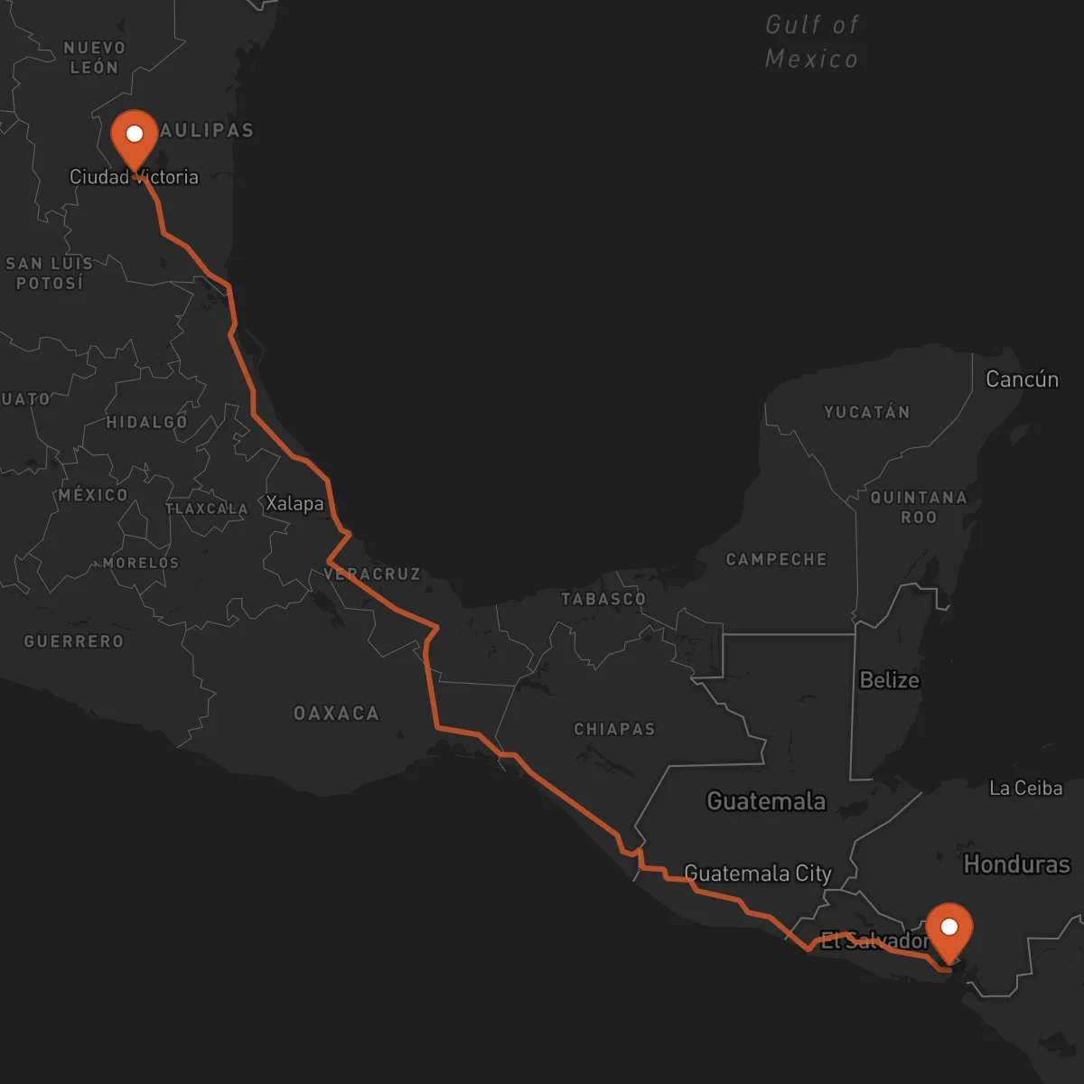 Ruta Ciudad Victoria - La Unión