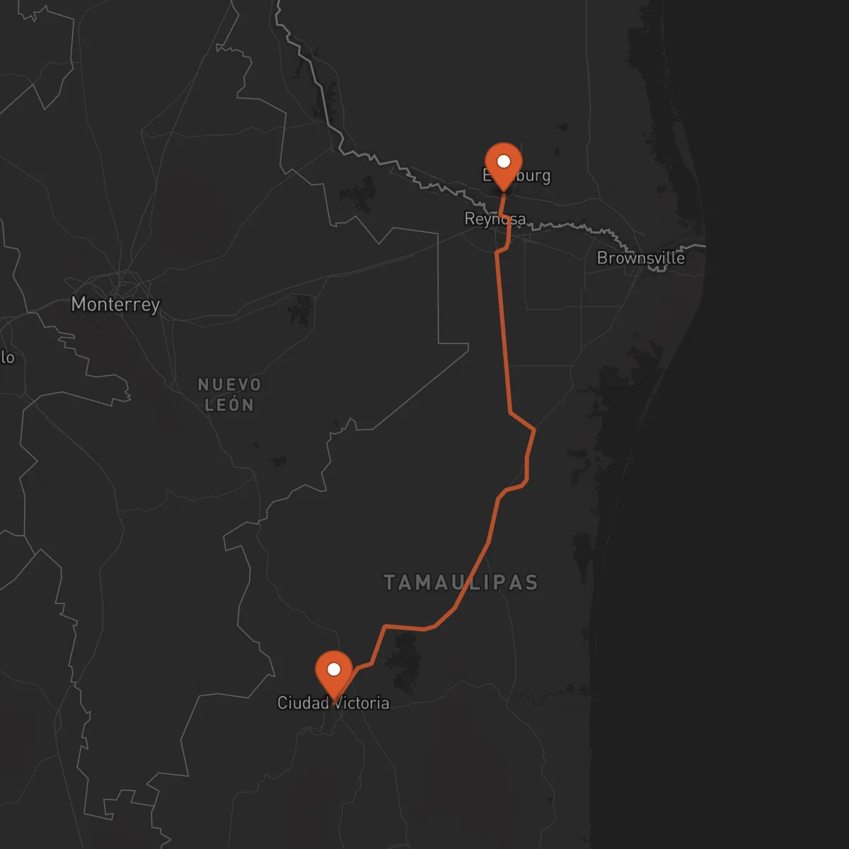 Ruta Ciudad Victoria - McAllen