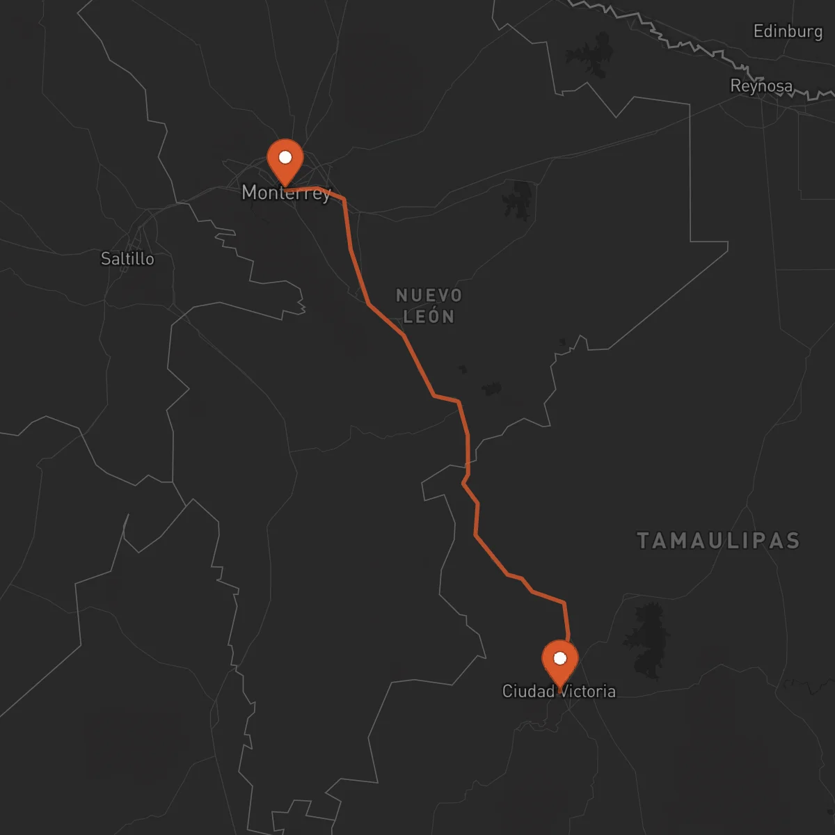Ruta Ciudad Victoria - Monterrey