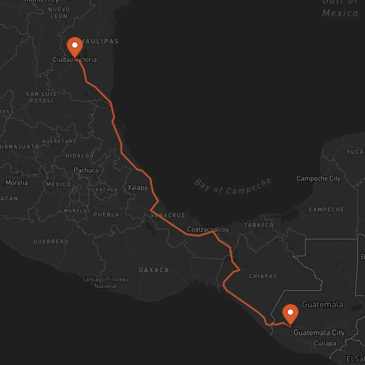 Ruta Ciudad Victoria - Quetzaltenango