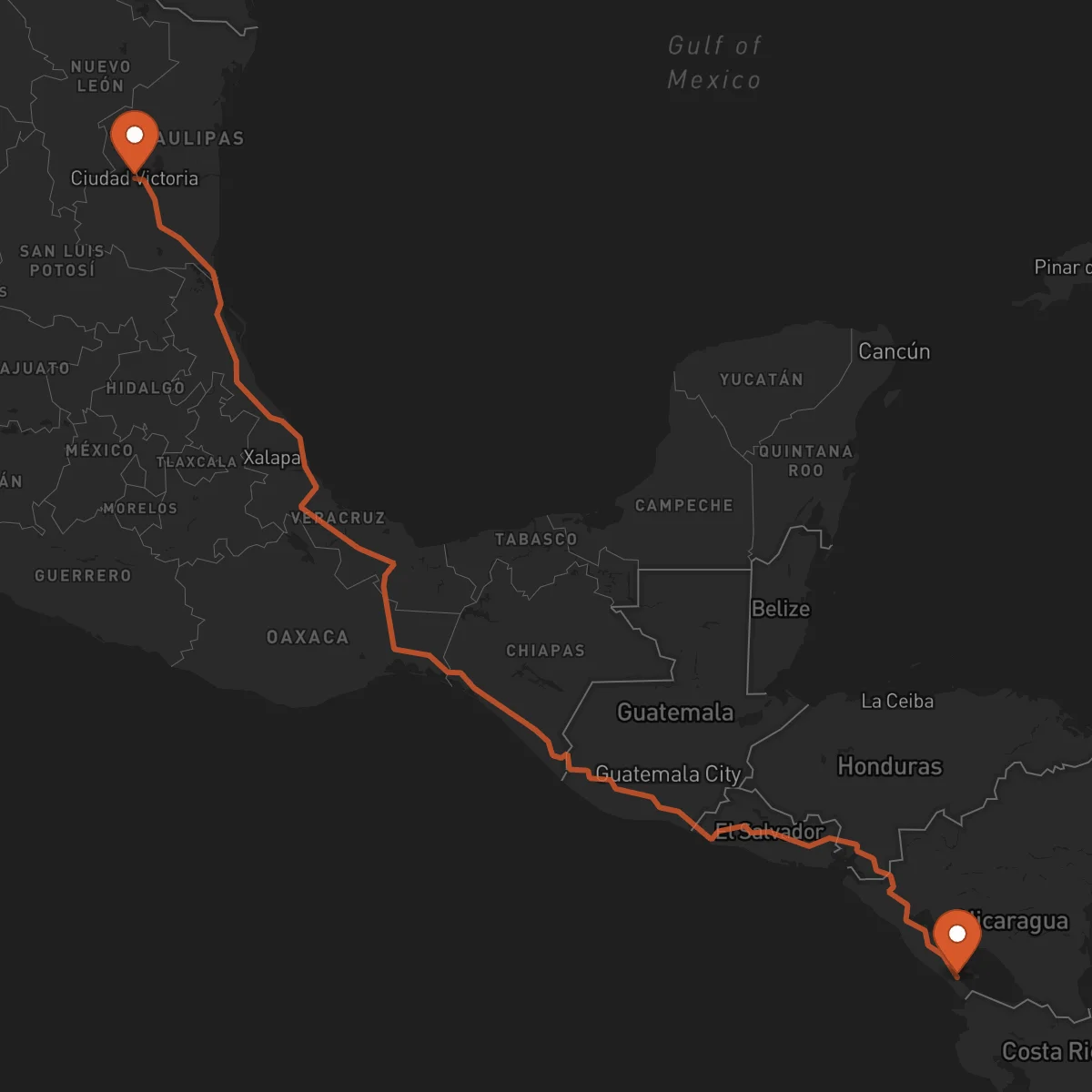 Ruta Rivas - Ciudad Victoria