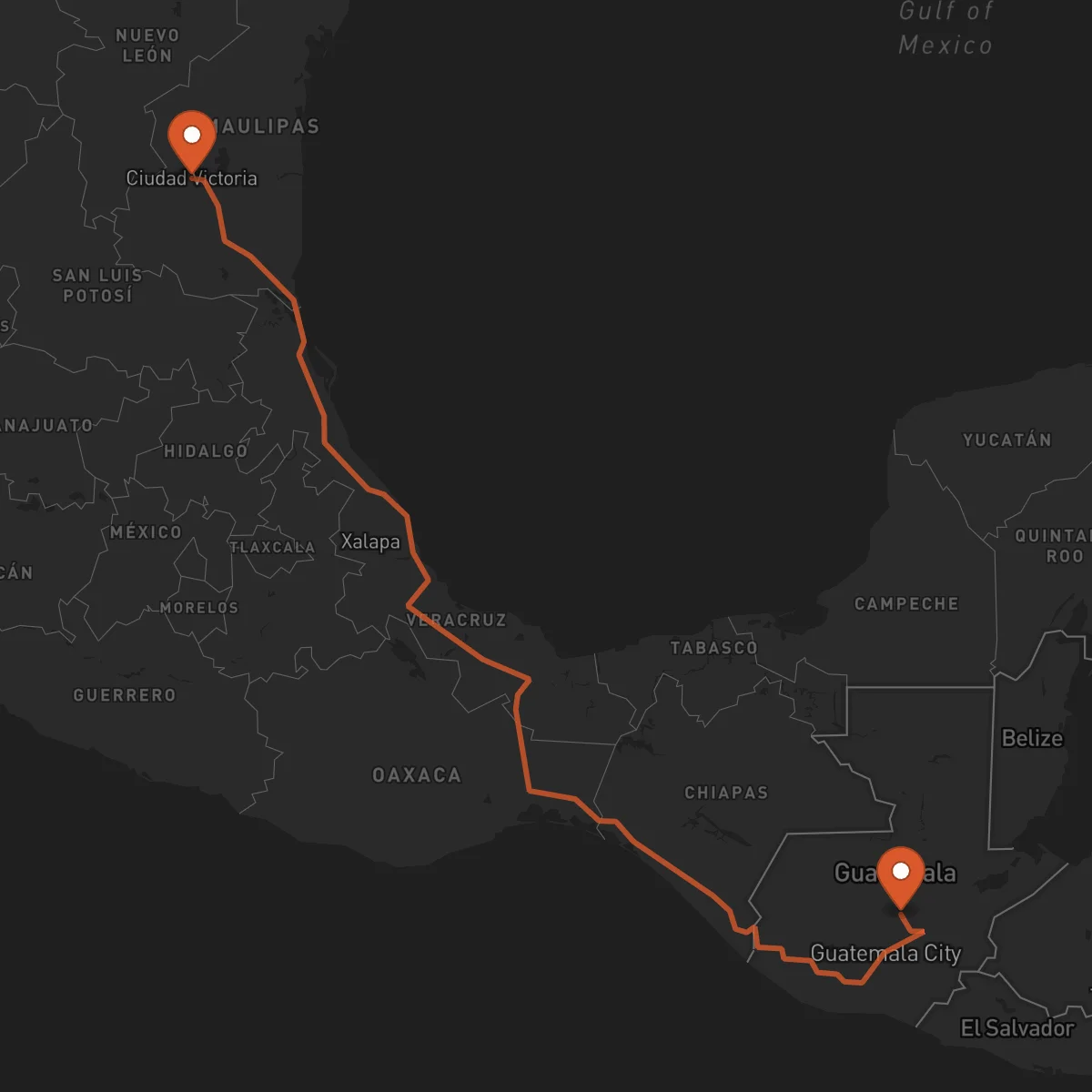Ruta Ciudad Victoria - Salamá