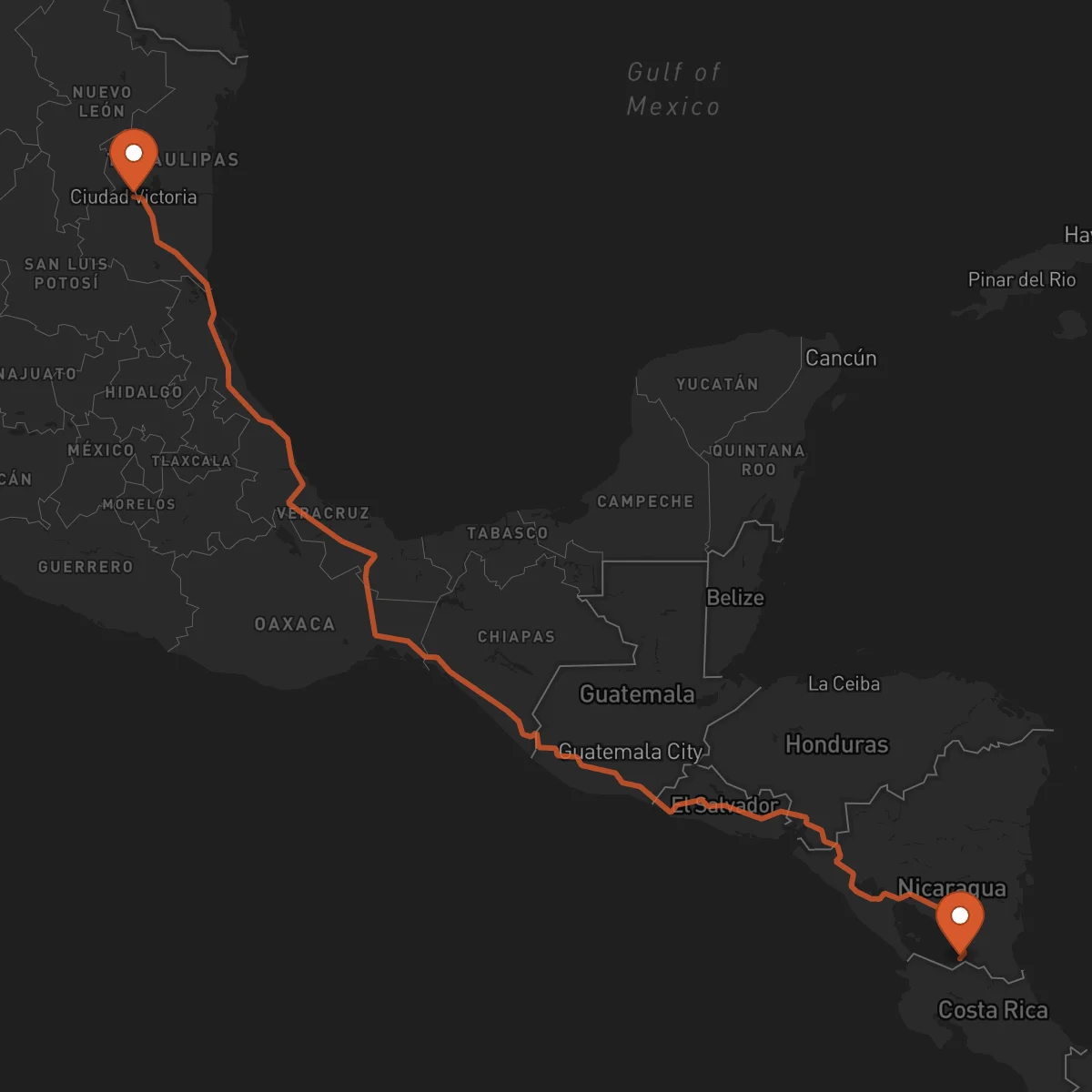 Ruta San Carlos - Ciudad Victoria