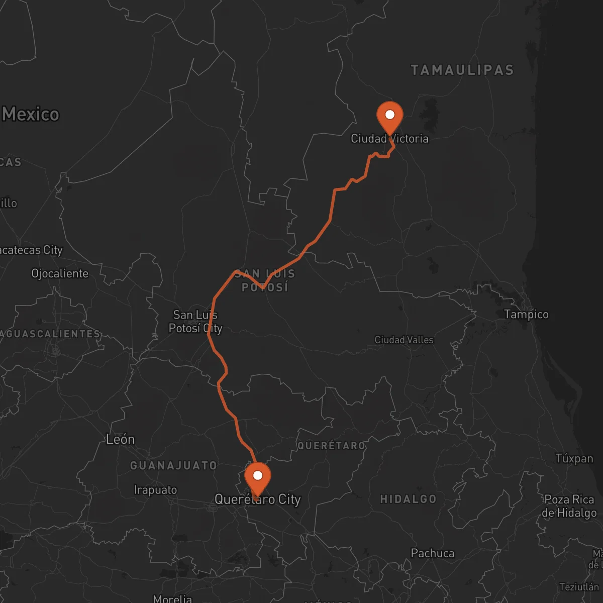 Ruta Santiago de Querétaro - Ciudad Victoria