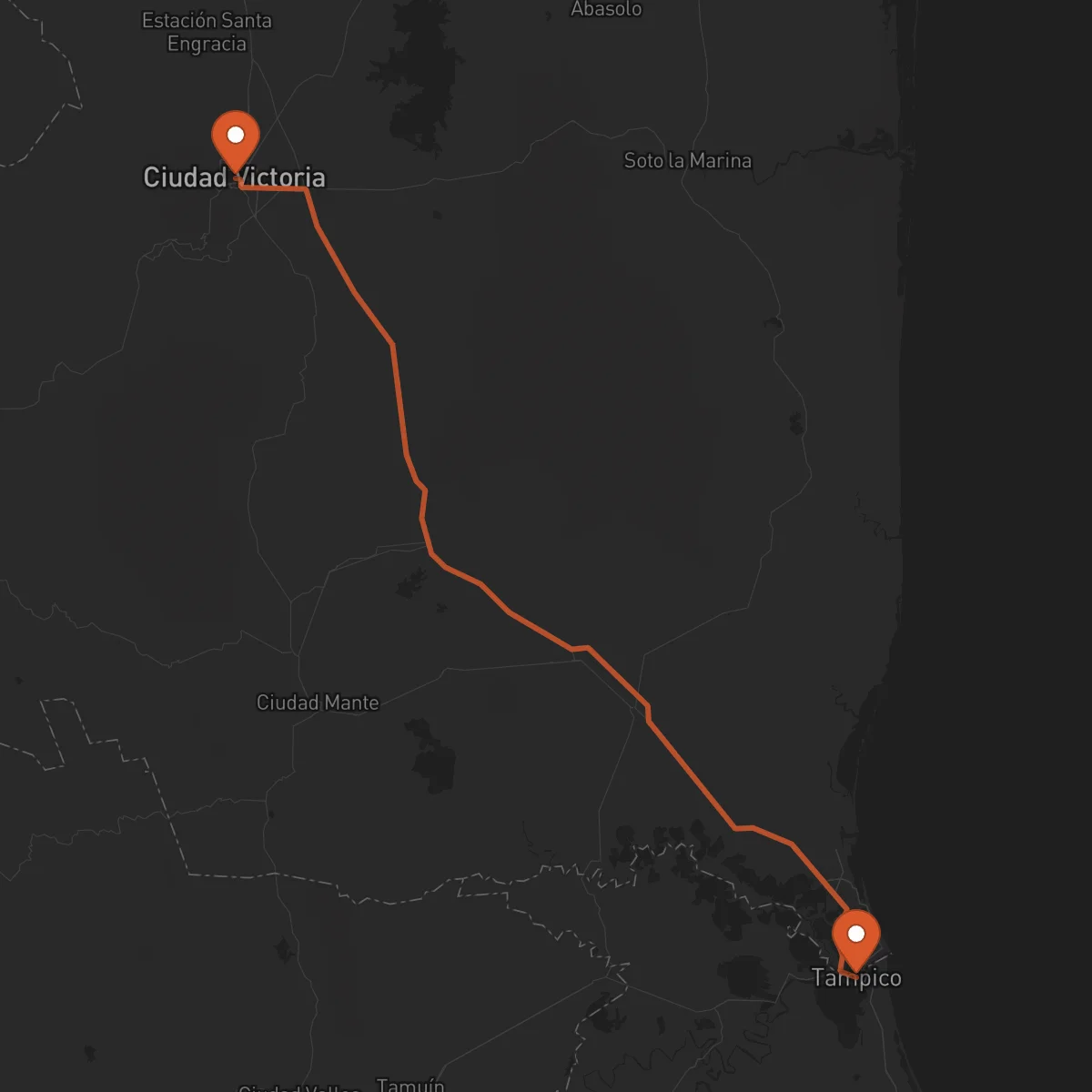 Ruta Ciudad Victoria - Tampico