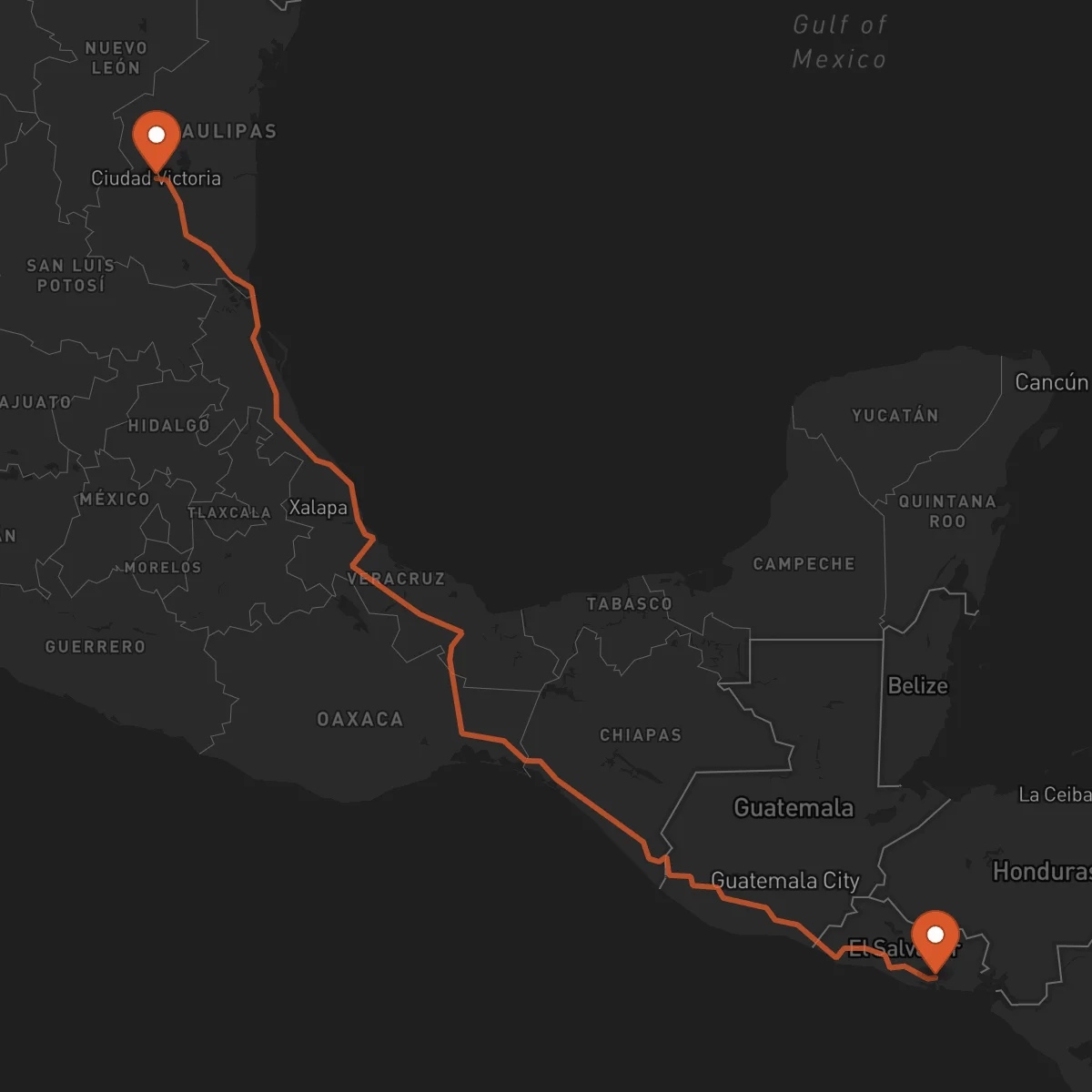 Ruta Usulután - Ciudad Victoria