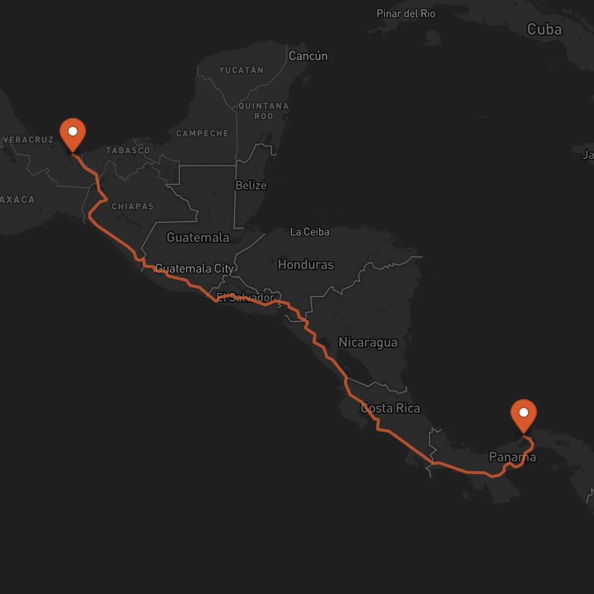 Ruta Colón - Coatzacoalcos