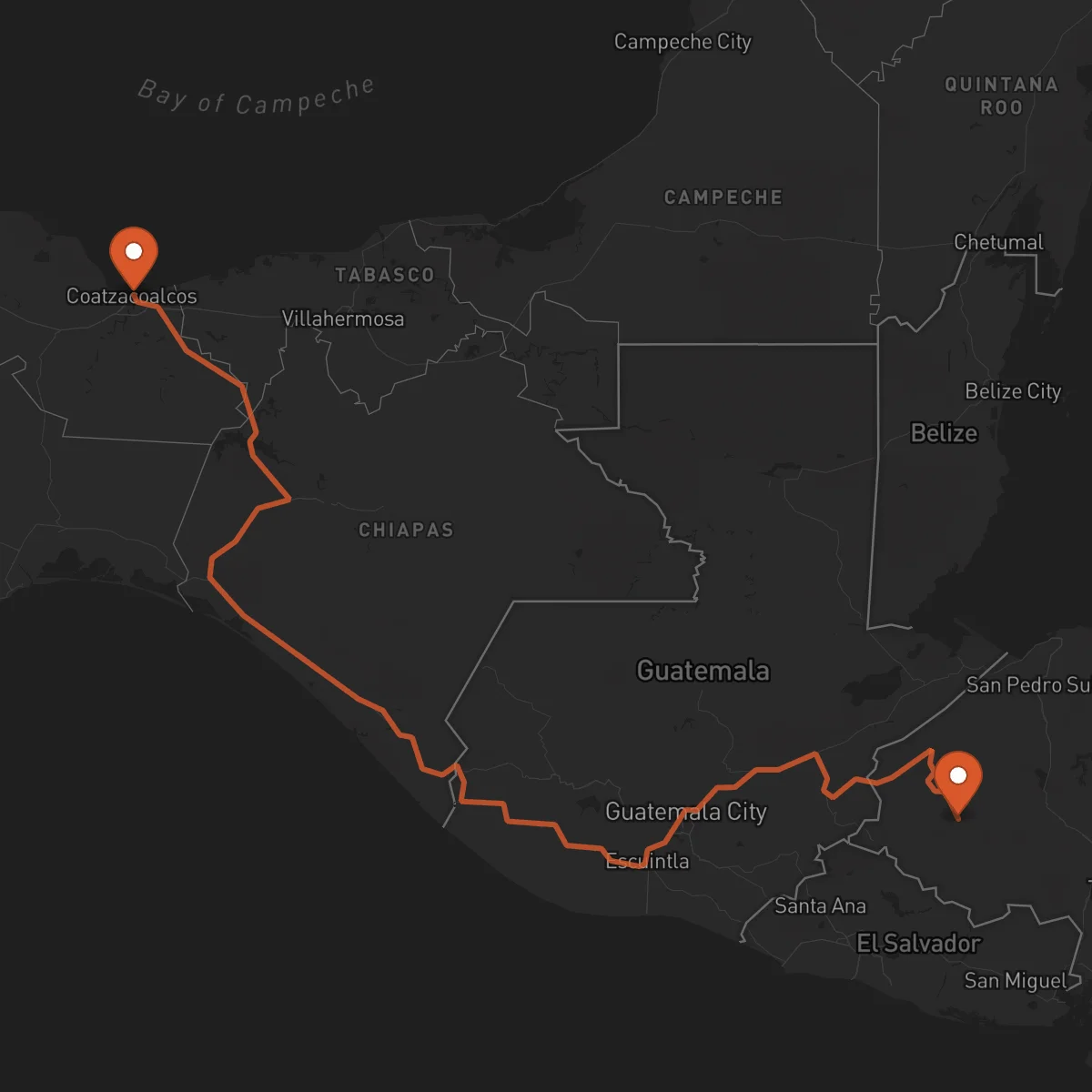 Ruta Gracias - Coatzacoalcos