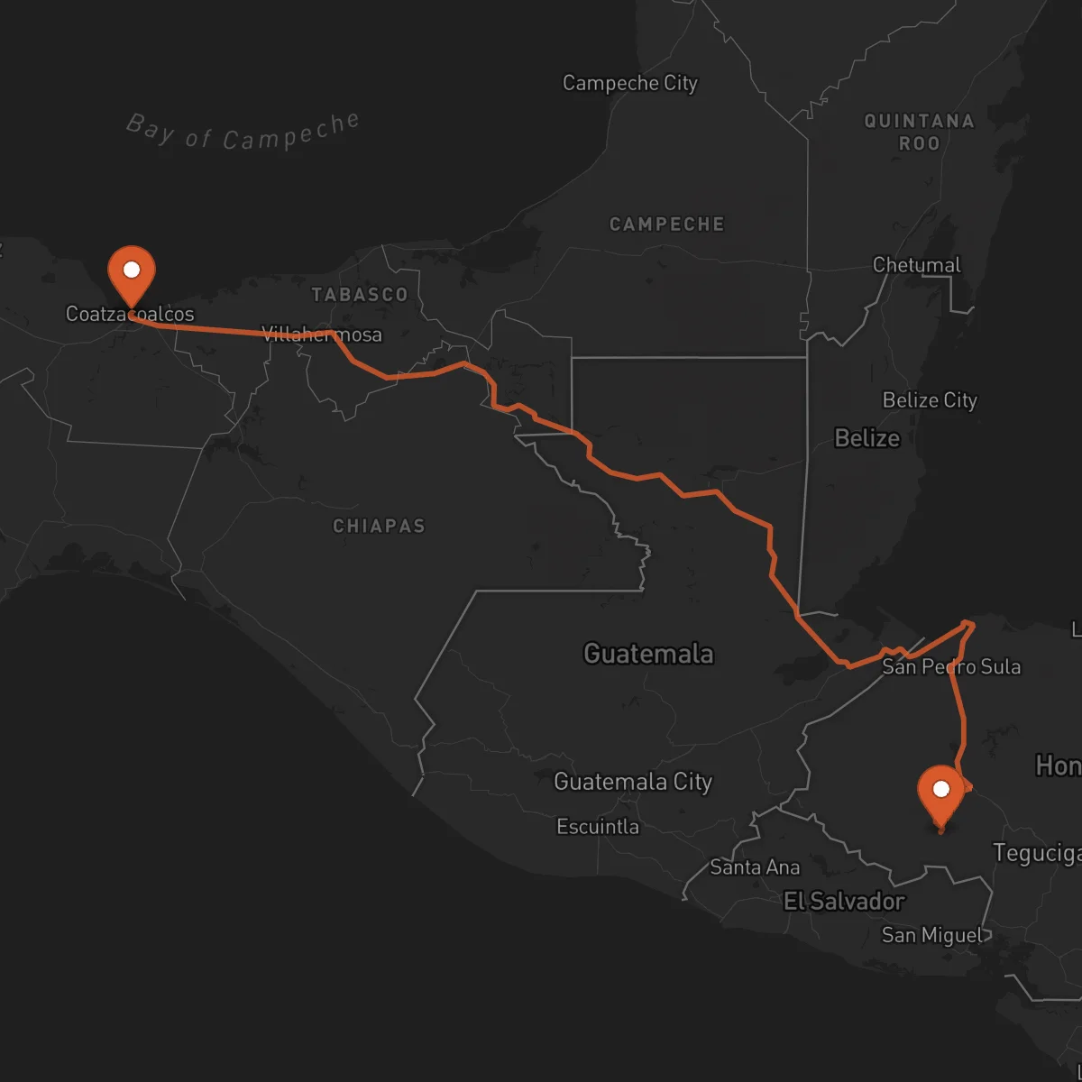 Ruta Coatzacoalcos - La Esperanza