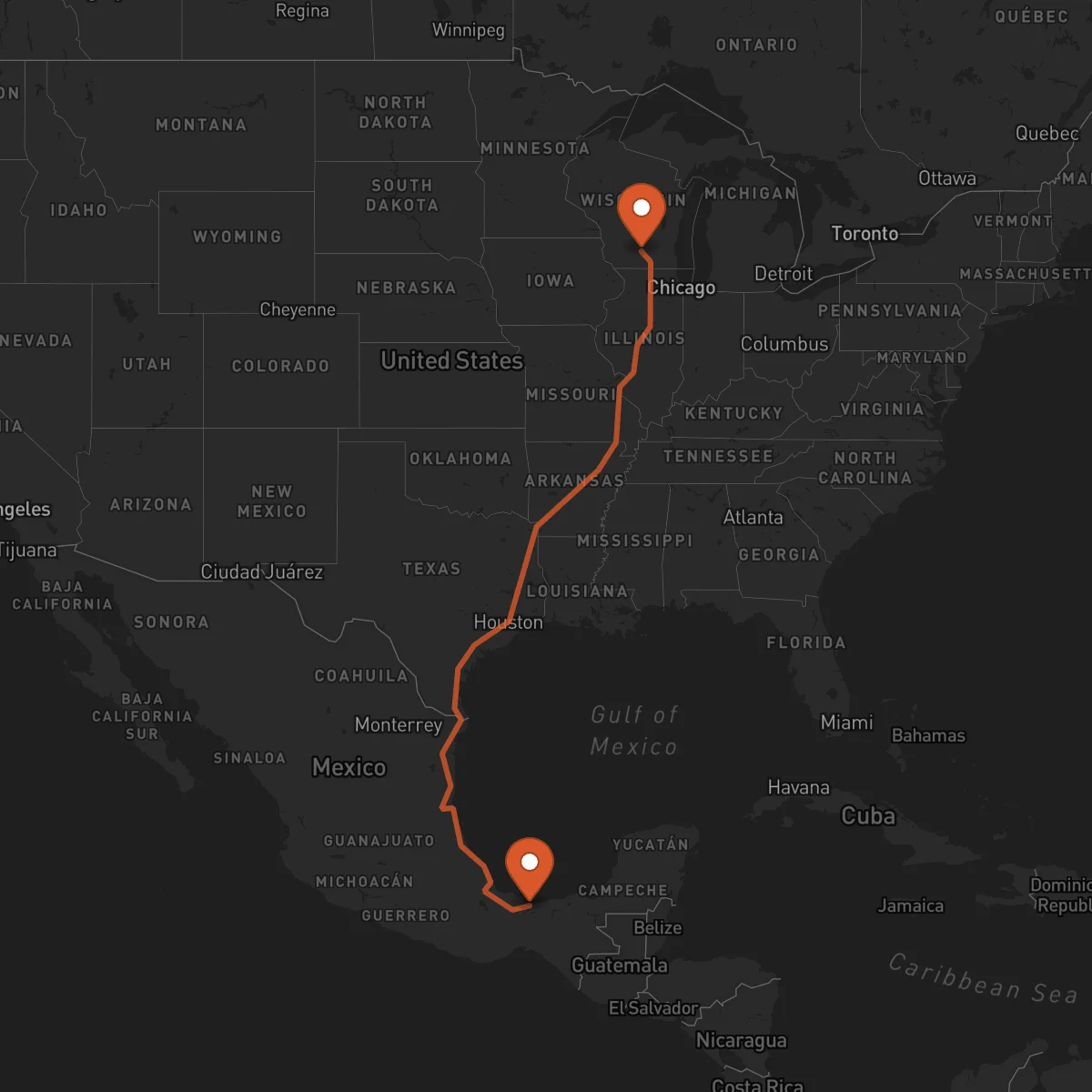 Ruta Madison - Coatzacoalcos