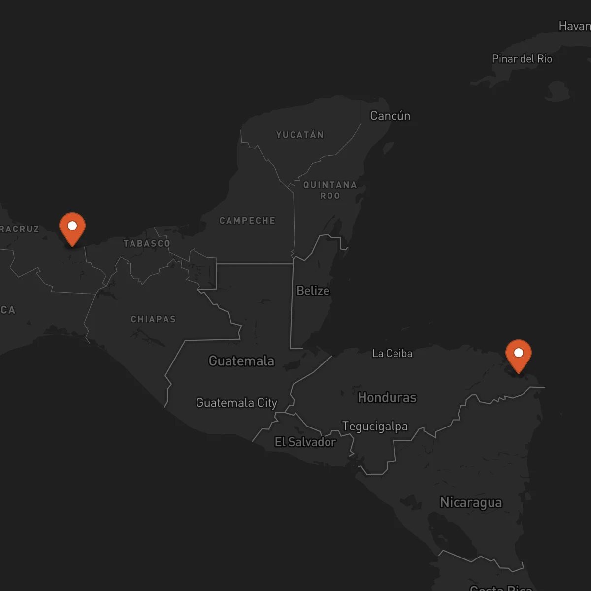 Ruta Coatzacoalcos - Puerto Lempira