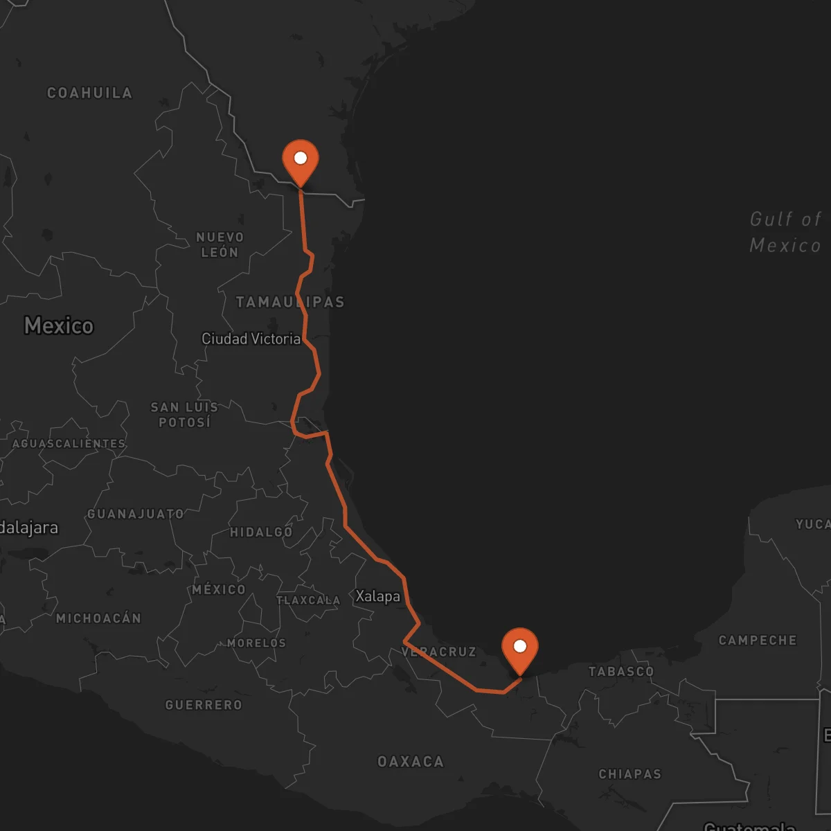 Ruta Reynosa - Coatzacoalcos