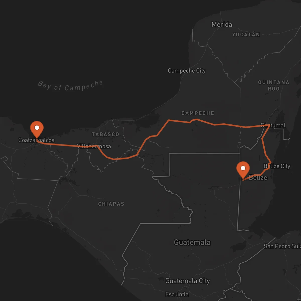Ruta San Ignacio - Coatzacoalcos