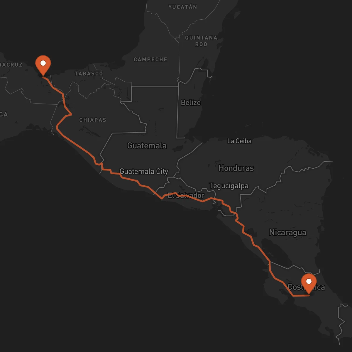 Ruta Coatzacoalcos - San José