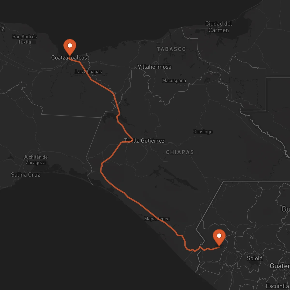 Ruta Coatzacoalcos - San Marcos