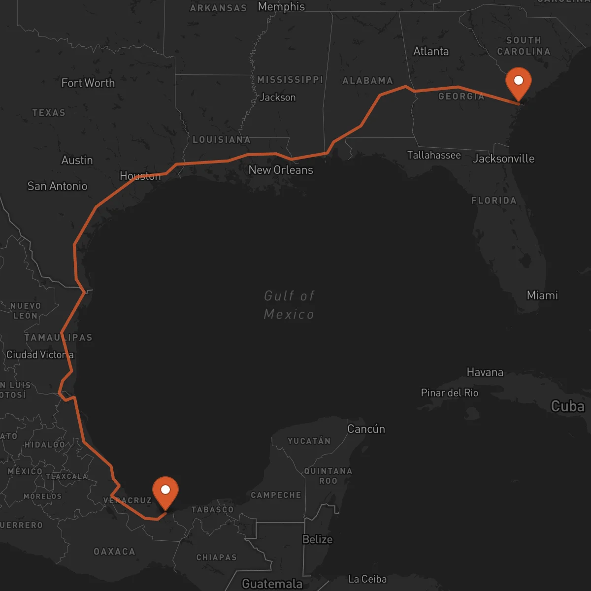 Ruta Savannah - Coatzacoalcos
