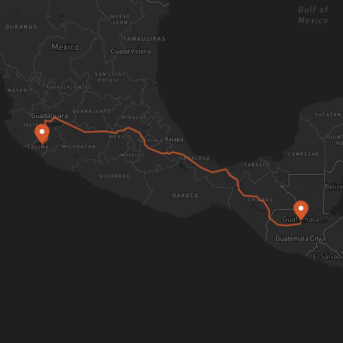 Ruta Cobán - Colima
