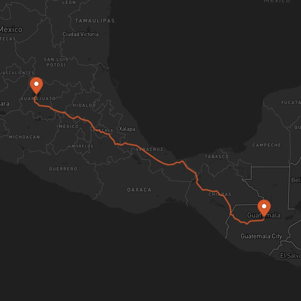 Ruta Cobán - Guanajuato