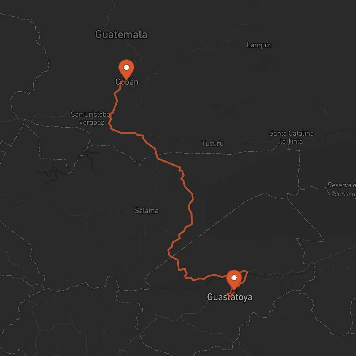 Ruta Cobán - Guastatoya