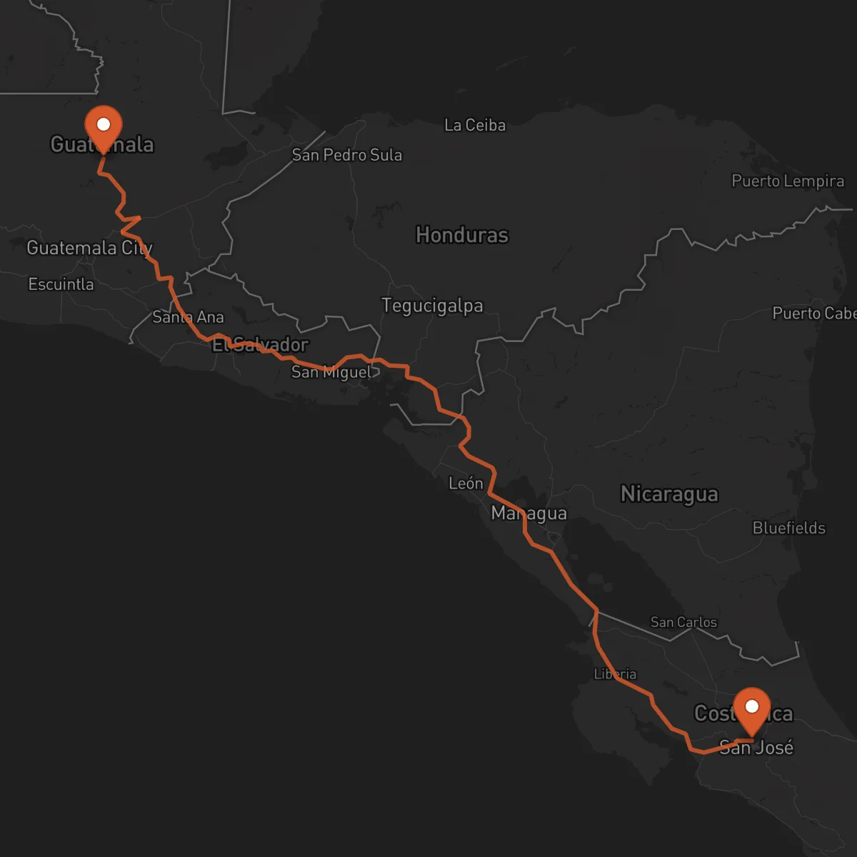 Ruta Heredia - Cobán