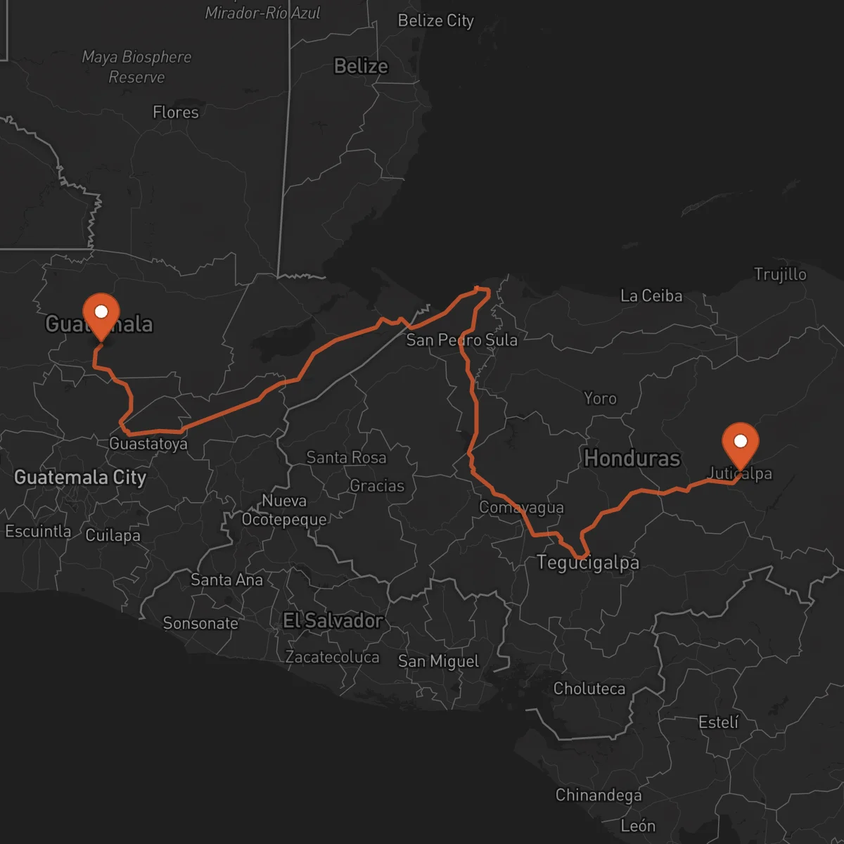 Ruta Cobán - Juticalpa