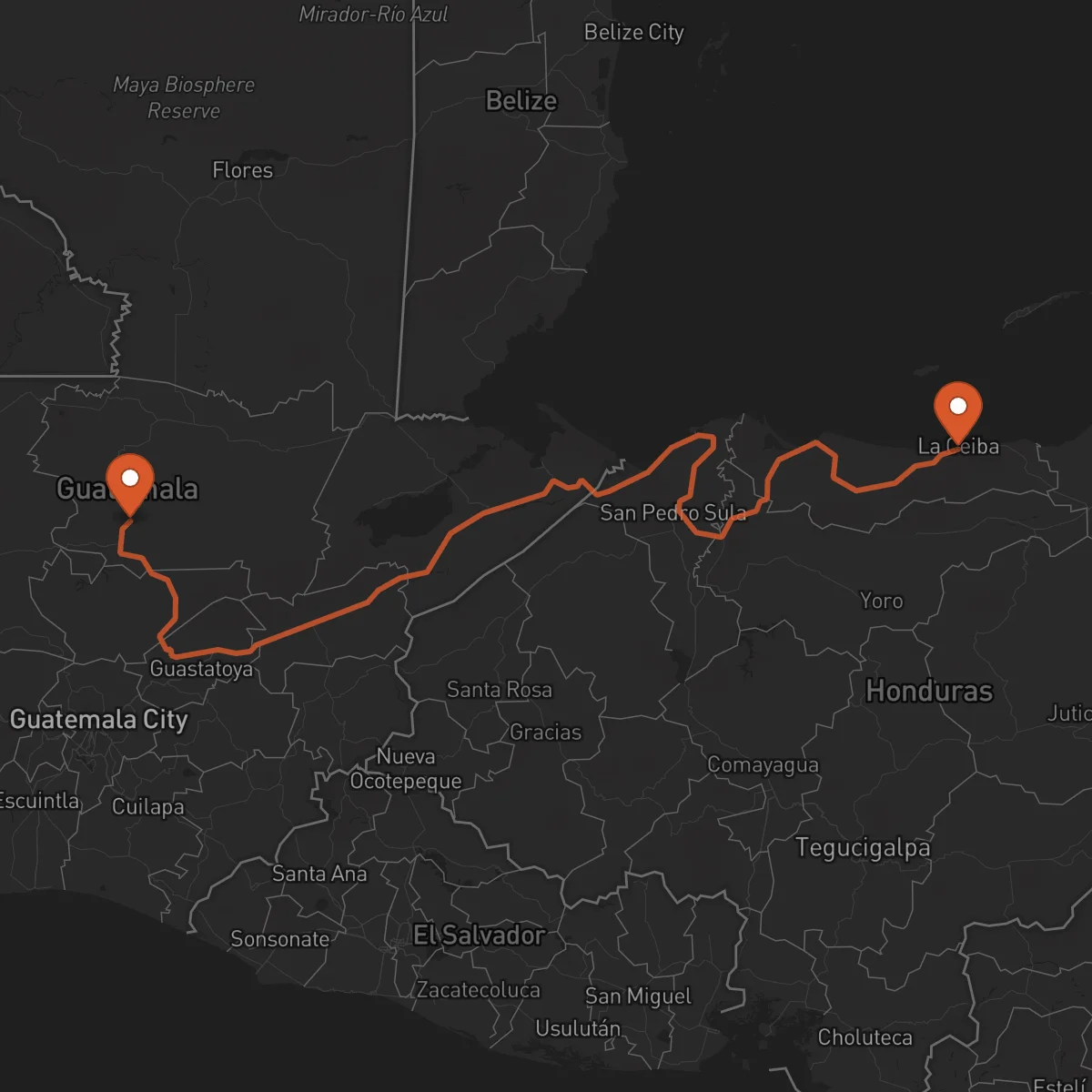 Ruta Cobán - La Ceiba