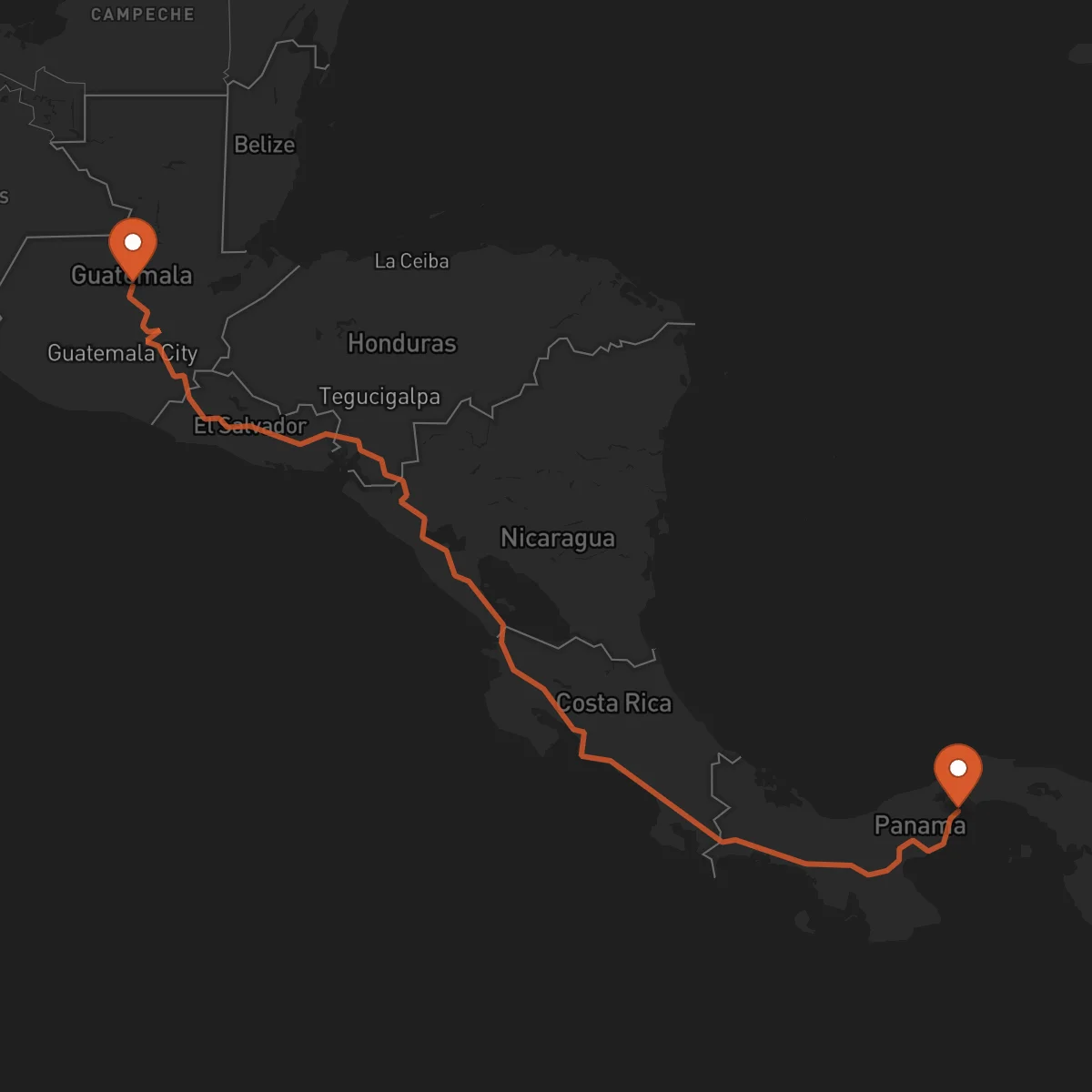 Ruta Cobán - La Chorrera