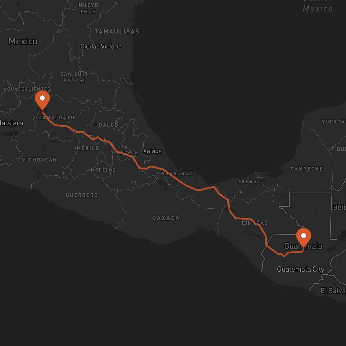 Ruta Cobán - León Guanajuato