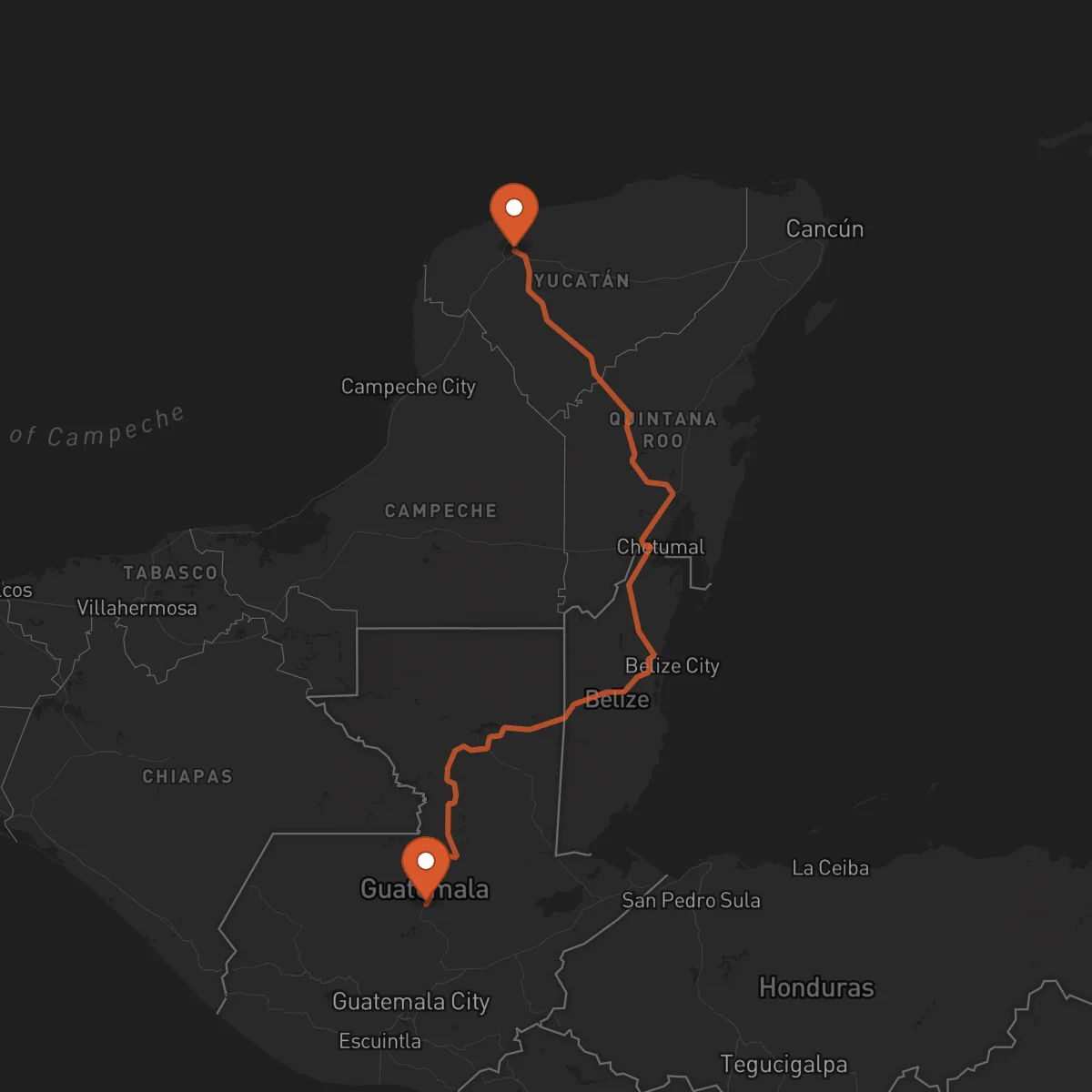Ruta Cobán - Mérida