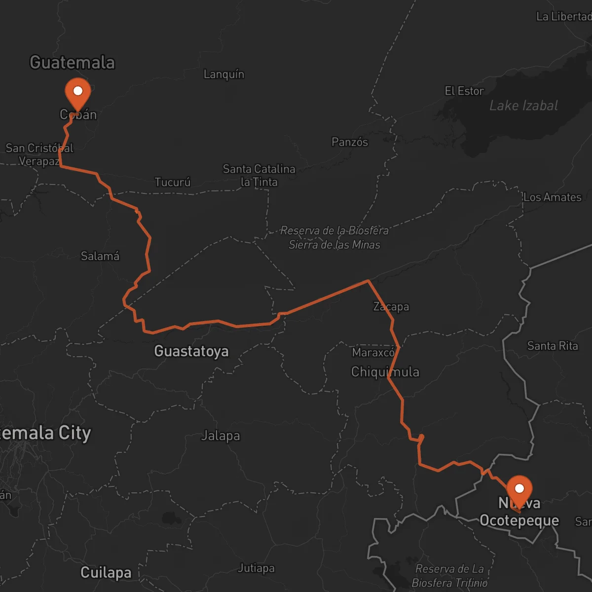 Ruta Ocotepeque - Cobán