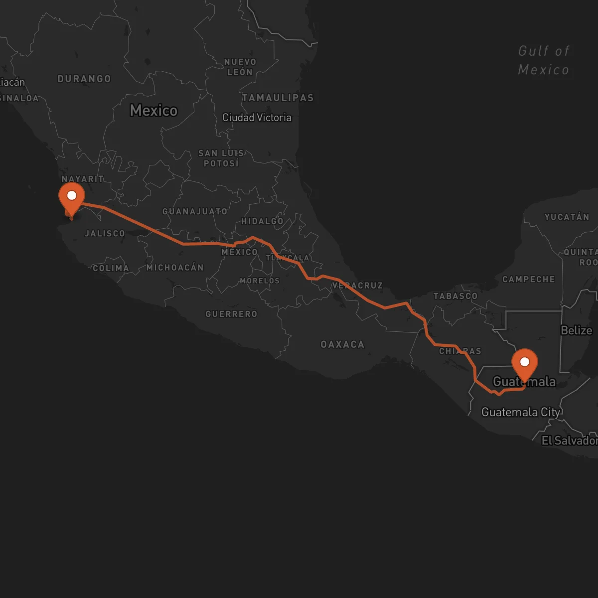Ruta Cobán - Puerto Vallarta