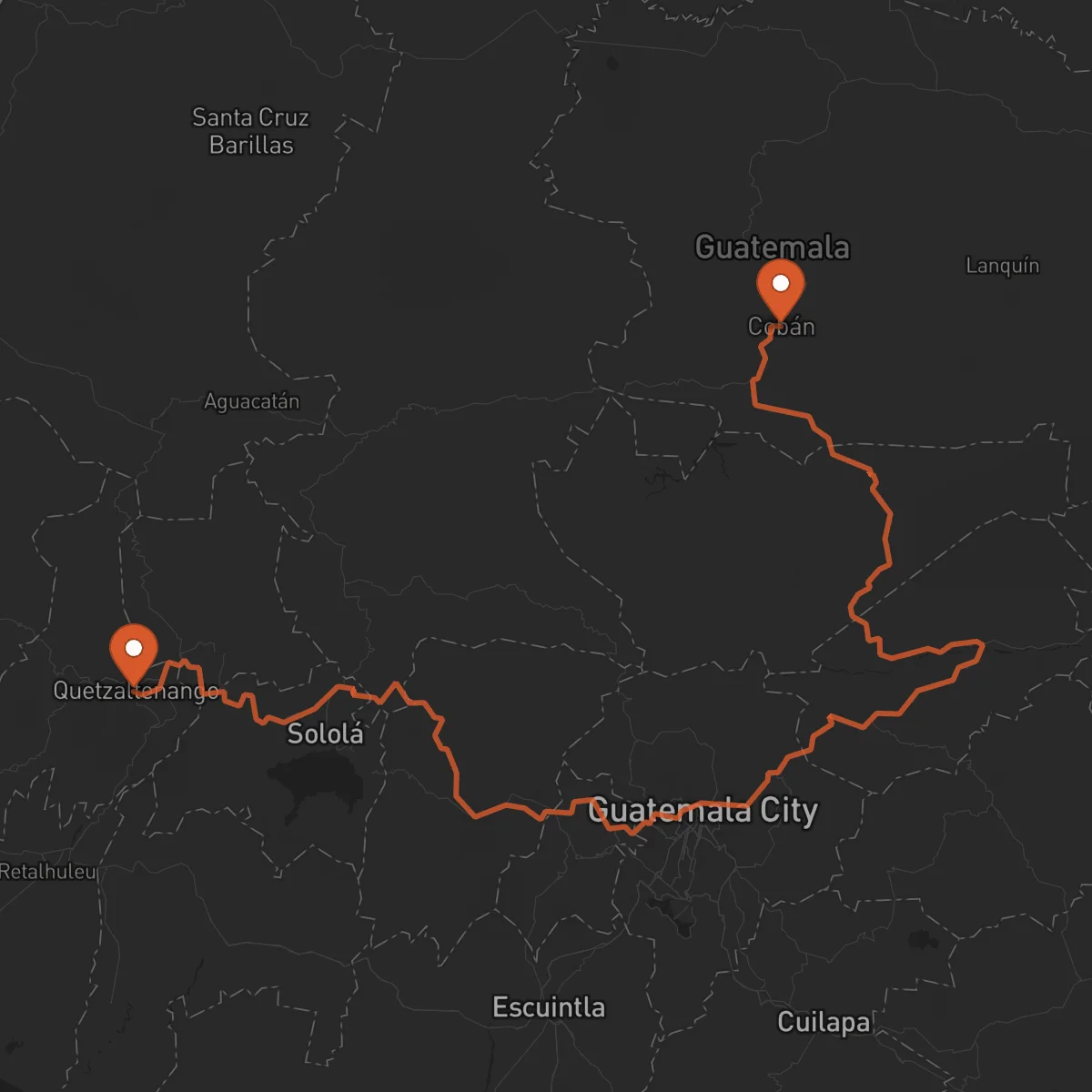 Ruta Cobán - Quetzaltenango