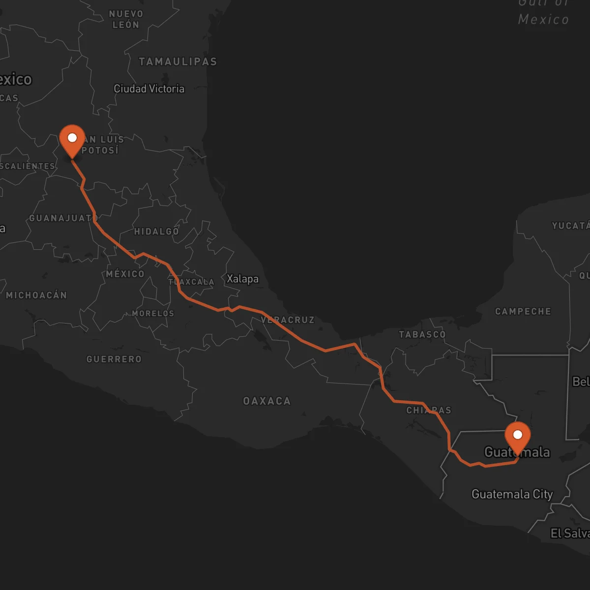Ruta Cobán - San Luis Potosí